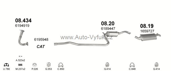 FORD FIESTA 1.1 HATCHBACK 1/1991-9/1992 1118ccm 37kW kat.