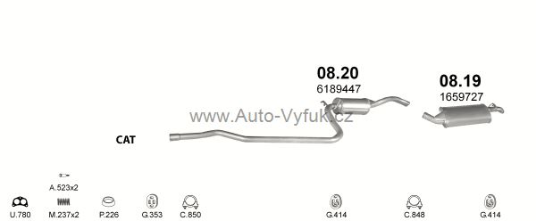 FORD FIESTA 1.3 HATCHBACK 12/1992-0/1996 1299ccm 44kW kat.