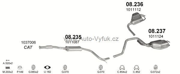 FORD MONDEO 2.0 KOMBI 8/1996-4/1997 1988ccm 100kW kat.