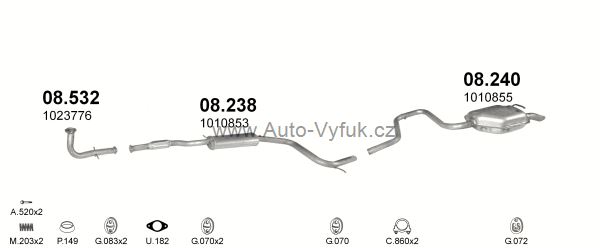 FORD MONDEO 1.8 D KOMBI 9/1993-8/1996 1753ccm 70kW
