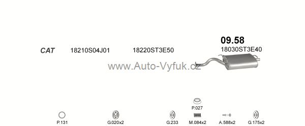 HONDA CIVIC 1.5 HATCHBACK 6/1998-0/2001 1493ccm 85kW kat.