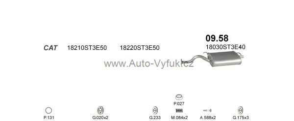 HONDA CIVIC 1.5 HATCHBACK 0/1995-5/1998 1493ccm 66kW kat.