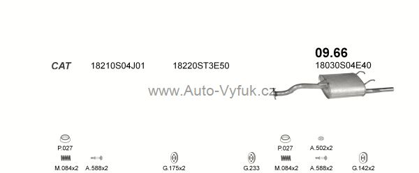 HONDA CIVIC 1.5 SEDAN 0/1993-0/1995 1493ccm 66kW kat.