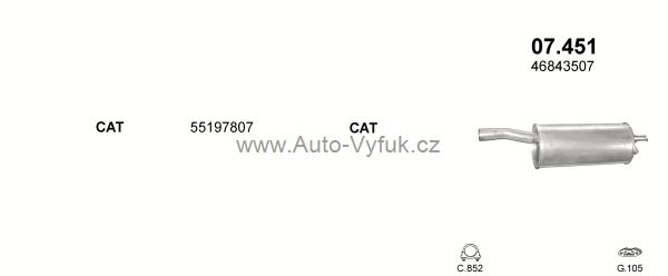 FIAT DOBLO 1.9 D VAN 0/2005-0/2009 1910ccm 74-77kW kat.