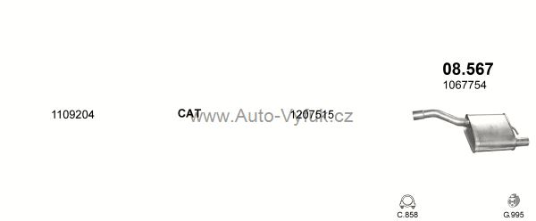 FORD FOCUS 1.6 HATCHBACK 8/1999-9/2004 1596ccm 74kW kat.