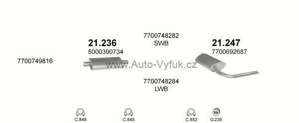 RENAULT TRAFIC 1.7 10/1989-0/1995 1721ccm 51kW
