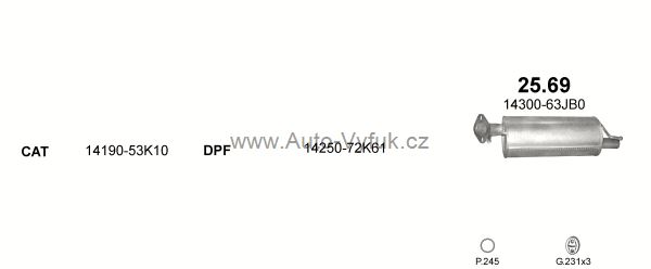 SUZUKI SWIFT 1.3 D HATCHBACK 10/2007-10/2010 1248ccm 55kW kat.