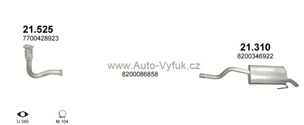 RENAULT CLIO II 1.9 D 0/1999-0/2003 1870ccm 59kW kat.