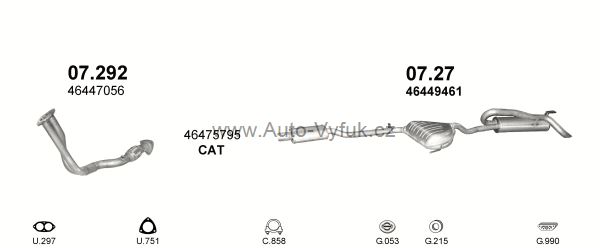 FIAT BRAVA 1.6 HATCHBACK 6/1998-9/1998 1581ccm 66-76kW kat.