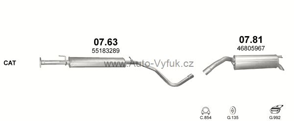 FIAT STILO 1.6 HATCHBACK 5/2005-11/2006 1598ccm 77kW kat.
