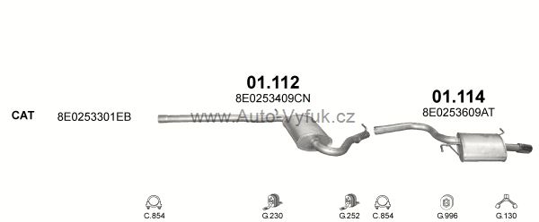 AUDI A4 2.0 SEDAN, KOMBI 6/2003-6/2008 1984ccm 96kW kat.
