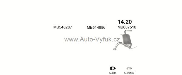 MITSUBISHI COLT 1.8 D HATCHBACK 9/1988-2/1992 1796ccm 44kW