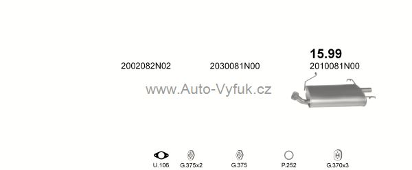 NISSAN PRIMERA 2.0 KOMBI 0/1991-0/1992 1998ccm 89kW