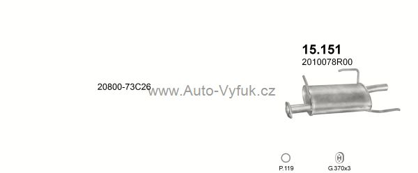 NISSAN SUNNY 1.6 KOMBI 10/1992-10/1995 1597ccm 75kW kat.