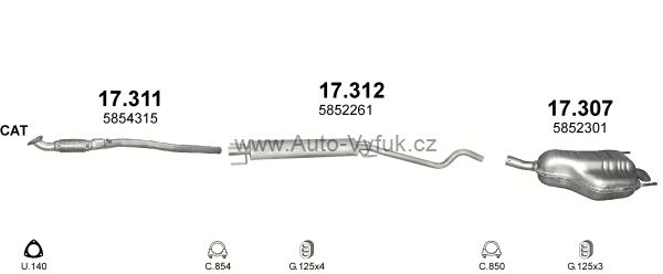 OPEL ASTRA H 1.8 HATCHBACK 10/2005-0/0 1796ccm 103kW kat.