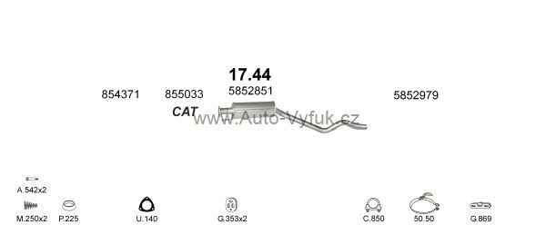 OPEL ASTRA F 1.4 CABRIO 0/1993-0/1996 1389ccm 60kW kat.