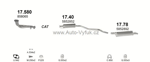 OPEL ASTRA F 1.4 KOMBI, VAN 8/1996-2/1998 1389ccm 65kW kat.