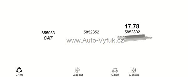 OPEL ASTRA F 1.6 KOMBI 0/1996-2/1998 1598ccm 55kW kat.
