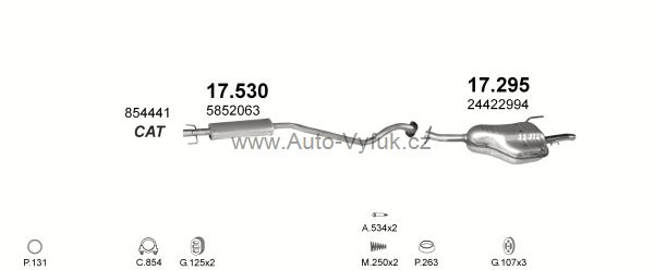 OPEL ASTRA G 1.6 KOMBI 4/1998-9/2000 1598ccm 55kW kat.