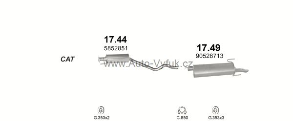 OPEL ASTRA F 1.6 CABRIO 0/1993-0/1996 1598ccm 55kW kat.