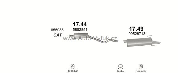 OPEL ASTRA F 1.6 HATCHBACK 0/1995-0/1996 1598ccm 73kW kat.