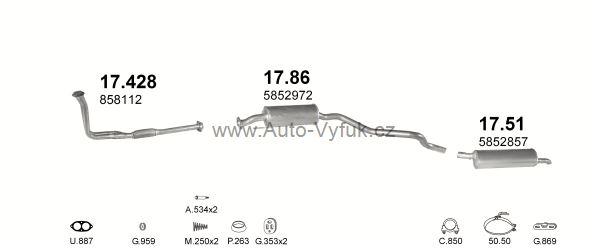 OPEL ASTRA F 1.7 D KOMBI, VAN 6/1992-2/1998 1699ccm 42kW