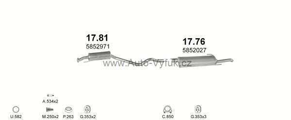 OPEL ASTRA F 1.7 D SEDAN 0/1995-2/1998 1686ccm 50kW kat.