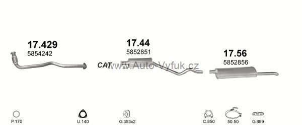 OPEL ASTRA F 1.7 D SEDAN 6/1992-0/1995 1686ccm 60kW kat.