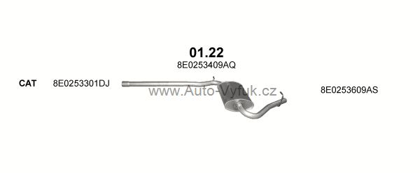 AUDI A4 1.6 SEDAN, KOMBI 12/2000-5/2003 1595ccm 75kW kat.