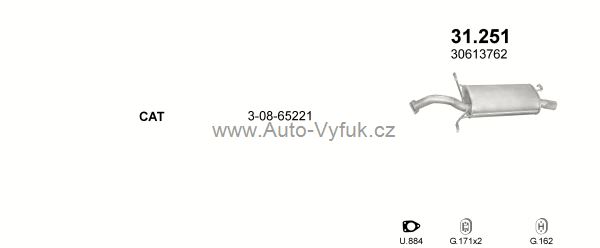 VOLVO V40 1.9 D KOMBI 10/1999-12/2000 1870ccm 70kW kat.