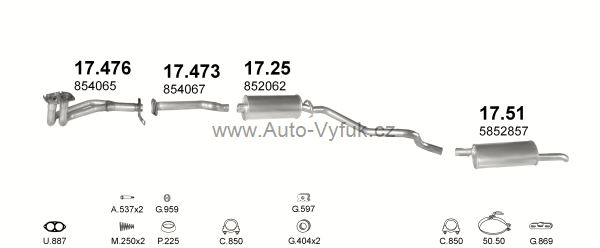 OPEL KADETT E 1.4 KOMBI 9/1988-0/1991 1389ccm 55kW