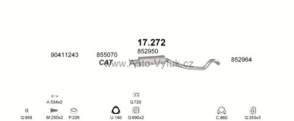 OPEL VECTRA A 2.0 HATCHBACK 0/1992-10/1995 1998ccm 110kW kat.