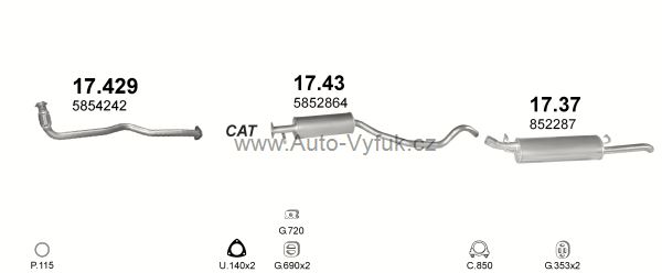 OPEL VECTRA A 1.7 D SEDAN 0/1992-10/1995 1686ccm 60kW kat.