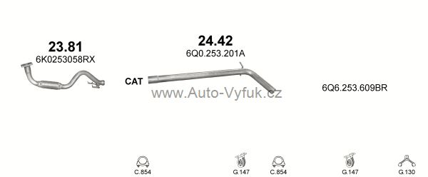 SKODA FABIA 1.4 D HATCHBACK 1/2008-3/2010 1422ccm 50kW kat.