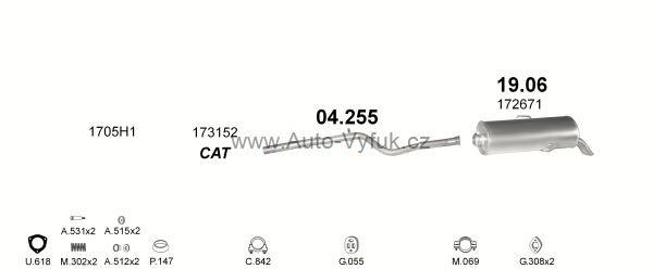 PEUGEOT 106 1.0 HATCHBACK 6/1995-0/2004 954ccm 37kW kat.