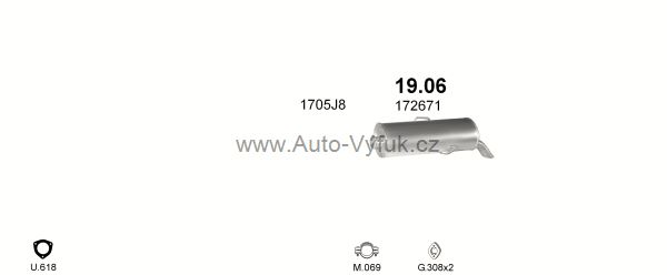 PEUGEOT 106 1.1 HATCHBACK 6/1995-0/2004 1124ccm 44kW kat.