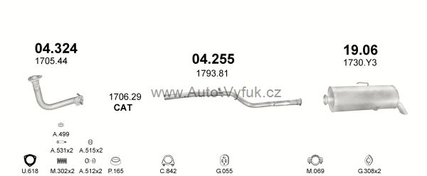 PEUGEOT 106 1.1 HATCHBACK 9/1991-5/1995 1124ccm 44kW kat.