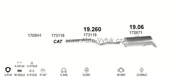 PEUGEOT 106 1.1 HATCHBACK 6/1995-10/1996 1124ccm 44kW kat.