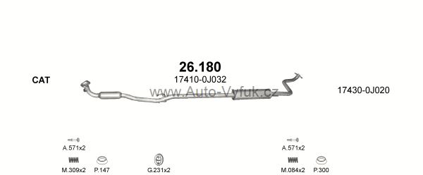TOYOTA YARIS 1.3 5/2002-10/2005 1298ccm 64kW kat.