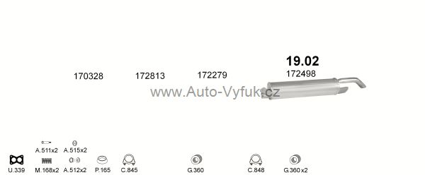 PEUGEOT 305 1.6 SEDAN 2/1983-6/1985 1580ccm 71kW