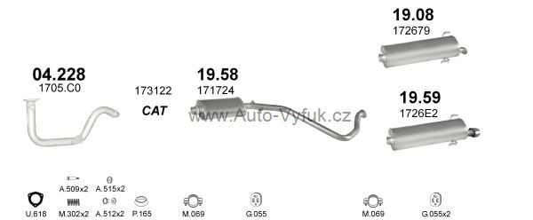 PEUGEOT 306 1.4 HATCHBACK 4/1993-2/1997 1360ccm 55kW kat.