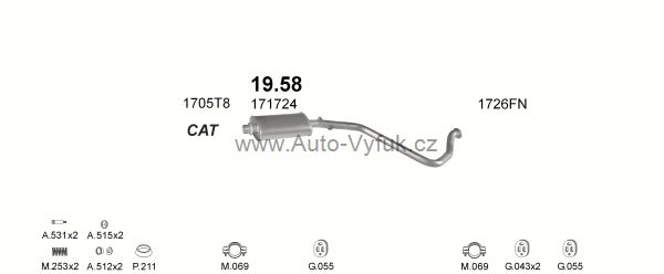 PEUGEOT 306 1.8 HATCHBACK 3/1997-0/2002 1761ccm 81kW kat.