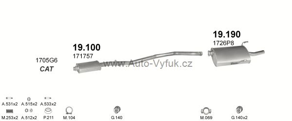 PEUGEOT 406 1.8 KOMBI 3/1997-0/2001 1761ccm 66kW kat.