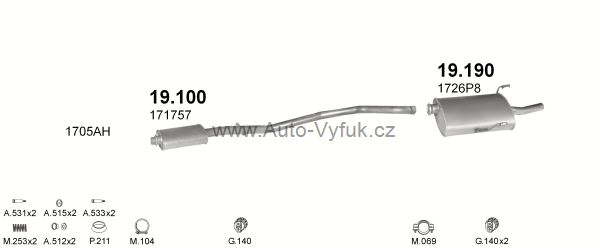 PEUGEOT 406 1.8 KOMBI 3/1997-0/2001 1761ccm 82kW kat.
