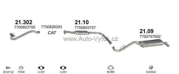 RENAULT CLIO 1.4 HATCHBACK 5/1990-3/1998 1390ccm 59kW kat.