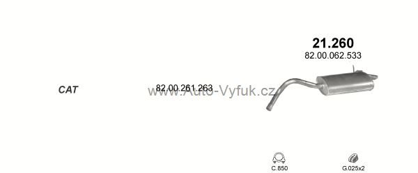 RENAULT KANGOO 1.6 0/2001-0/2008 1598ccm 70kW kat.