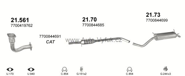 RENAULT SCENIC I 2.0 0/1996-7/1999 1998ccm 85kW kat.