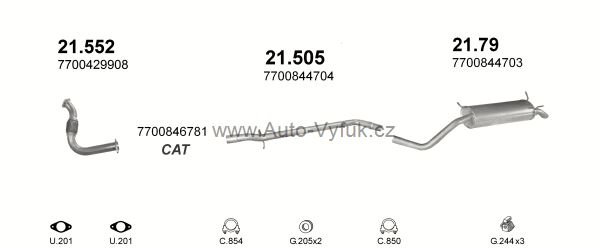 RENAULT SCENIC I 1.9 D 0/1995-10/2002 1870ccm 48kW kat.