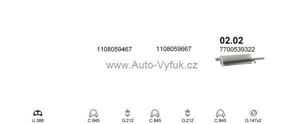RENAULT R12 1.3 LIFTBACK , KOMBI 9/1969-9/1975 1289ccm 44kW