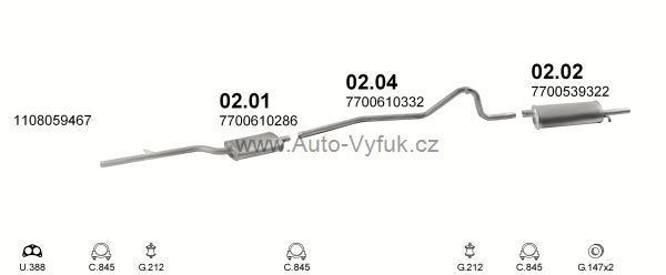 RENAULT R12 1.3 LIFTBACK , KOMBI 10/1970-9/1975 1289ccm 44kW